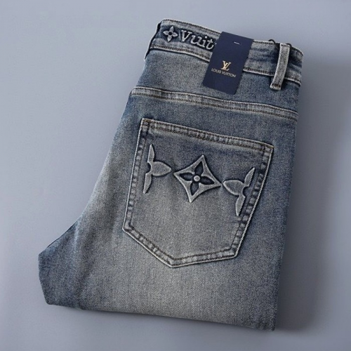 LOUIS VUITTON 모노엠보 포인트 스판 데님진