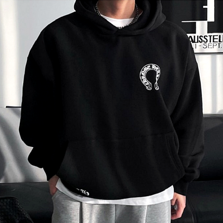 크롬*츠 Chrome hearts 서울로고 기모후드
