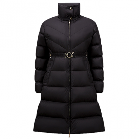 MONCLER BROU 사선 퀄팅 롱 다운 재킷