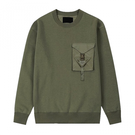 PRADA 플라크 포켓 스웻셔츠