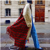 Vetements 베트멍 리버서블 체크 스카프 트렌치 코트