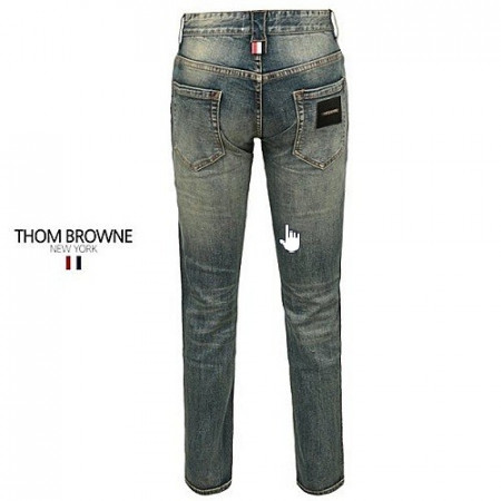 톰브라운 THOM BROWNE 메탈로고 중청 슬림진