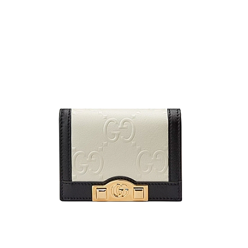 GUCCI GG 카드 케이스 지갑 - 화이트