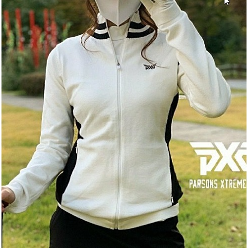 (국내배송) PXG GOLF 뱅거스 투라인 니트 집업