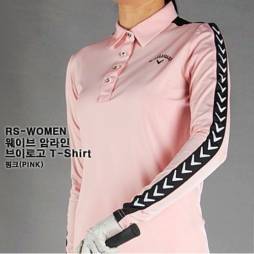 (국내배송) 캘러웨이 CALLAWAY 웨이브 암라인 브이 로고 t-shirt