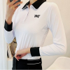 (국내배송) P*G GOLF 라인 배색 카라 티셔츠